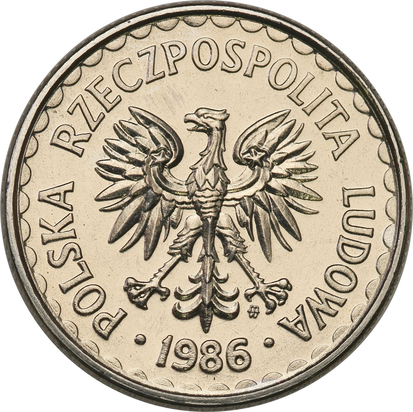 PRL. PRÓBA Nikiel 1 złoty 1986